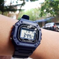 Đồng hồ nam nữ Casio w218h Xanh