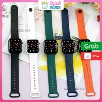 Đồng hồ nam nữ chính hãng, mặt cảm ứng, đồng hồ điện tử dây nhựa thời trang