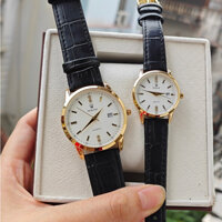 Đồng Hồ Nam , nữ dây da Rolex 075A DÂY DA Mặt TRẮNG Chống Xước, Chống Nước-Giá 1 chiếc