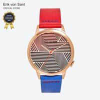 Đồng hồ nam nữ Erik von Sant 003.001.A phối dây 2 màu Xanh - Đỏ