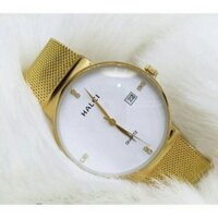 Đồng hồ nam nữ Halei dây lụa cực đẹp chống nước cực tốt