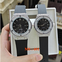 Đồng hồ nam nữ HB 602 Luxury- đồng hồ unisex cặp đôi dây cao su , hương thơm vani