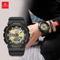 Đồng Hồ Nam Nữ Unisex Chính Hãng Julius Đa Chức Năng Thông Minh Mặt Tròn 51mm Kính Khoáng Thể Thao JA-1299D Đen