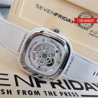 Đồng Hồ Nam Nữ Unisex Seven Friday P1/02 Dây Da Màu Trắng , Máy Automatic , Size 47X47mm