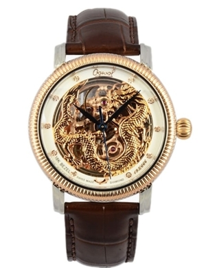 Đồng hồ nam Ogival Skeleton OG358-18.65AGSR-GL