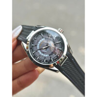 Đồng Hồ Nam Omega bản đồ size 40mm Núm cổ chai ( vặn ren )  Máy cơ automatic vỏ thép 904L Dây cao su - Dây inox