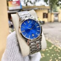 Đồng Hồ Nam omega Sapphire OM037 Case 38mm XANH DƯƠNG Máy Pin Nhật