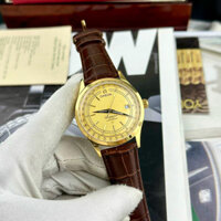 Đồng Hồ Nam omega Sapphire OMA225A Case 40mm VÀNG DÂY DA Máy Cơ Automatic Nhật