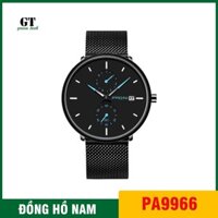 Đồng Hồ Nam PAGINI PA9966 Dây Titanium Cao Cấp - Kim Dạ Quang Có Lịch Ngày- BH Hãng 12 Tháng