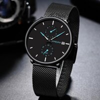 Đồng Hồ Nam PAGINI PA9966 Dây Titanium Thời Trang Cao Cấp - Kim Dạ Quang Có Lịch Ngày