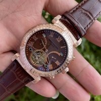 Đồng hồ nam - PA.TEK.PHILIPPE máy cơ  - chống nước, mạ vàng hồng khắc hoa văn, bảo hành 12 tháng
