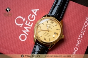 Đồng hồ nam phong cách Omega Deville Full Gold