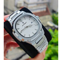 Đồng Hồ Nam Poedagar chính hãng Dây đeo đúc bằng thép không gỉ có lịch, kim dạ quang, Đồng Hồ Pagini chống nước