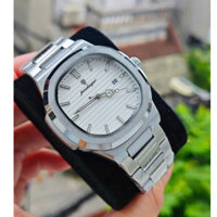 Đồng Hồ Nam Poedagar chính hãng Dây đeo đúc bằng thép không gỉ có lịch, kim dạ quang, Đồng Hồ Pagini chống nước