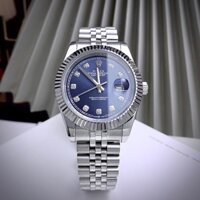 Đồng hồ nam R0IEX Datejust 41 126334 Mặt Xanh Kim Cương, dây thép không gỉ, Full box, Luxury diamond watch