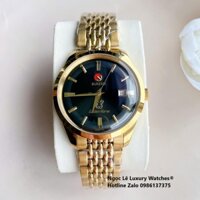 Đồng Hồ Nam Rado Golden Horse Automatic Cao Cấp Dây Vàng Mặt Đen Size 40mm - Sapphire