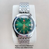 Đồng Hồ Nam Rado Golden Horse Automatic Cao Cấp Dây Bạc Mặt Ombre Xanh Lá Size 40mm - Sapphire