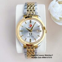 Đồng Hồ Nam Rado Golden Horse Automatic Cao Cấp Dây Demi Vàng Mặt Trắng Size 40mm - Sapphire