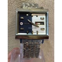 Đồng hồ nam Rado mỏ neo automatic, 2 lịch, mặt chữ nhật dây kim loại của Thụy
