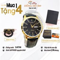 Đồng Hồ NAM R.L R028 ĐEN Chống Xước, Chống Nước TUYỆT ĐỐI - TẶNGVí Da, 1 Vòng Đá tỳ Hưu + 2 pin AG4