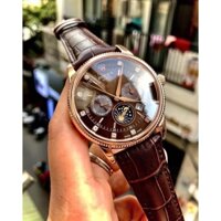 Đồng hồ Nam Rolex  6kim trăng sao size 40-41 màu cafe