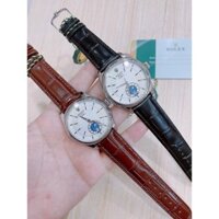 đồng hồ nam Rolex Cellini 40mm máy cơ nhật bản, khung thép nguyên khối 904l, dây da cá sấu