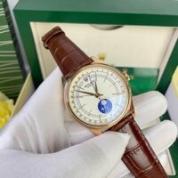 đồng hồ nam Rolex Cellini 40mm máy cơ nhật bản, khung thép nguyên khối 904l, dây da cá sấu