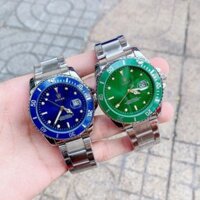 Đồng hồ Nam rolex dây thép không gỉ, tặng box . Dong.ho.rolex (mặt xanh)