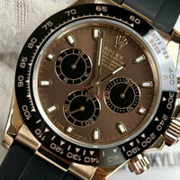 Đồng hồ Nam Rolex Daytona Thuỵ sỹ 4130 mặt dial caffe, phủ vàng 18K, Cơ Automatic size 41 mm