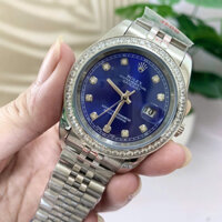 Đồng hồ nam rolex đồng hồ cơ automatic mẫu mặt xanh dây thép trắng size 40mm