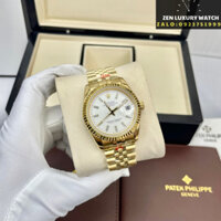 Đồng Hồ Nam Rolex Mặt Trắng Dây Thép Vàng Cao Cấp - Máy Cơ Automatic Nhật - Size 38mm, 41mm - Bảo Hành 2 Năm