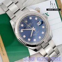 Đồng Hồ Nam Rolex Mặt Xanh Dây Thép Đúc Đặc Chống Nước Tốt