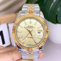 Đồng hồ Nam Rolex mẫu mặt vàng viền vàng dây demi máy cơ Automatic size 40mm