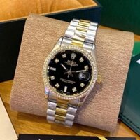 Đồng hồ nam Rolex - viền đá dây kim loại chống nước -rolex.vienda