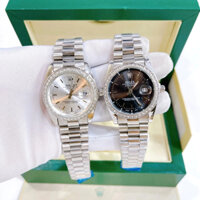 Đồng hồ nam Rolex viền đính đá - size 36mm, máy pin, chống nước sinh hoạt, kính mineral, dành cho nam bảo hành máy 3 thá