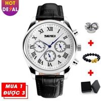 Đồng hồ nam sang trọng dây da cao cấp chống nước full 6 kim SKMEI SK030 - ZWatches