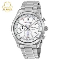 Đồng hồ Nam Seiko Chronograph, kính cứng Hardlex, dây thép không gỉ SPC123P1