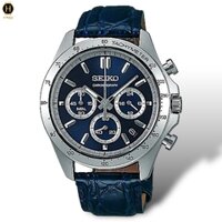 Đồng Hồ Nam Seiko Quartz Chronograph Tachymeter Spirit SBTR019 Dây Da Mặt Xanh Lam