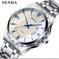 ĐỒNG HỒ NAM SENDA JAPAN DÂY THÉP KHÔNG GỈ KÍNH ĐỔI MÀU - MẶT TRẮNG+ TẶNG KÈM VÒNG TAY TỲ HƯU MẠ VÀNG