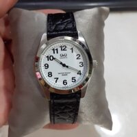 Đồng hồ nam si Nhật Q&Q size 35mm dây da đơn giản lịch sự second hand