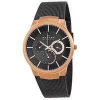 Đồng Hồ Nam Skagen Dây Đen Viền Đồng 809XLTRB 40mm Chính Hãng