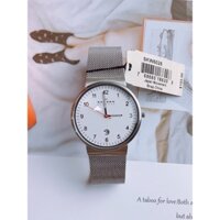 Đồng hồ nam Skagen SKW6025 White Dial Stainless Steel Mesh Men's Watch, Authentic, Full box, Luxury diamond watch