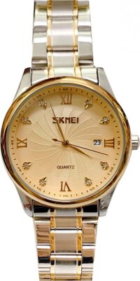 Đồng hồ Nam SKMEI 9101 thời thượng  Tặng Combo TẨY DA CHẾT APPLE WHITE PELLING GEL BEAUSKIN chính hãng - Vàng