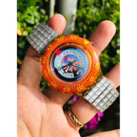 đồng hồ nam Swatch swiss niềng xoay mặt cam size 40mm dây chun co giãn độ mới cao