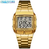 Đồng hồ nam SYNOKE Đồng hồ bấm giờ hiển thị ánh sáng mới Đồng hồ kỹ thuật số thể thao
