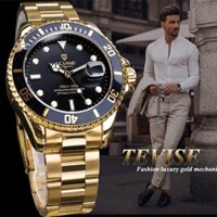 Đồng hồ nam Tevise t801 vàng