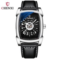 Đồng hồ nam thương hiệu CHENXI Mặt vuông Đồng hồ tự động dành cho doanh nhân Đồng hồ cơ chống nước Tourbillon