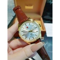 Đồng hồ nam thụy  Rado mỏ neo phiên bản Rado Golden Horse, máy cơ tự động, mặt trắng, kim cọc viền vàng, dây da