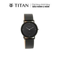 Đồng hồ Nam TITAN dây da Edge 1595 màu Đen 37 mm - 1595NL04