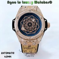 Đồng Hồ Nam Tự Động Hublot Big Bang Sang Bleu King Dây Da Nâu Vỏ Rose Size 42mm
